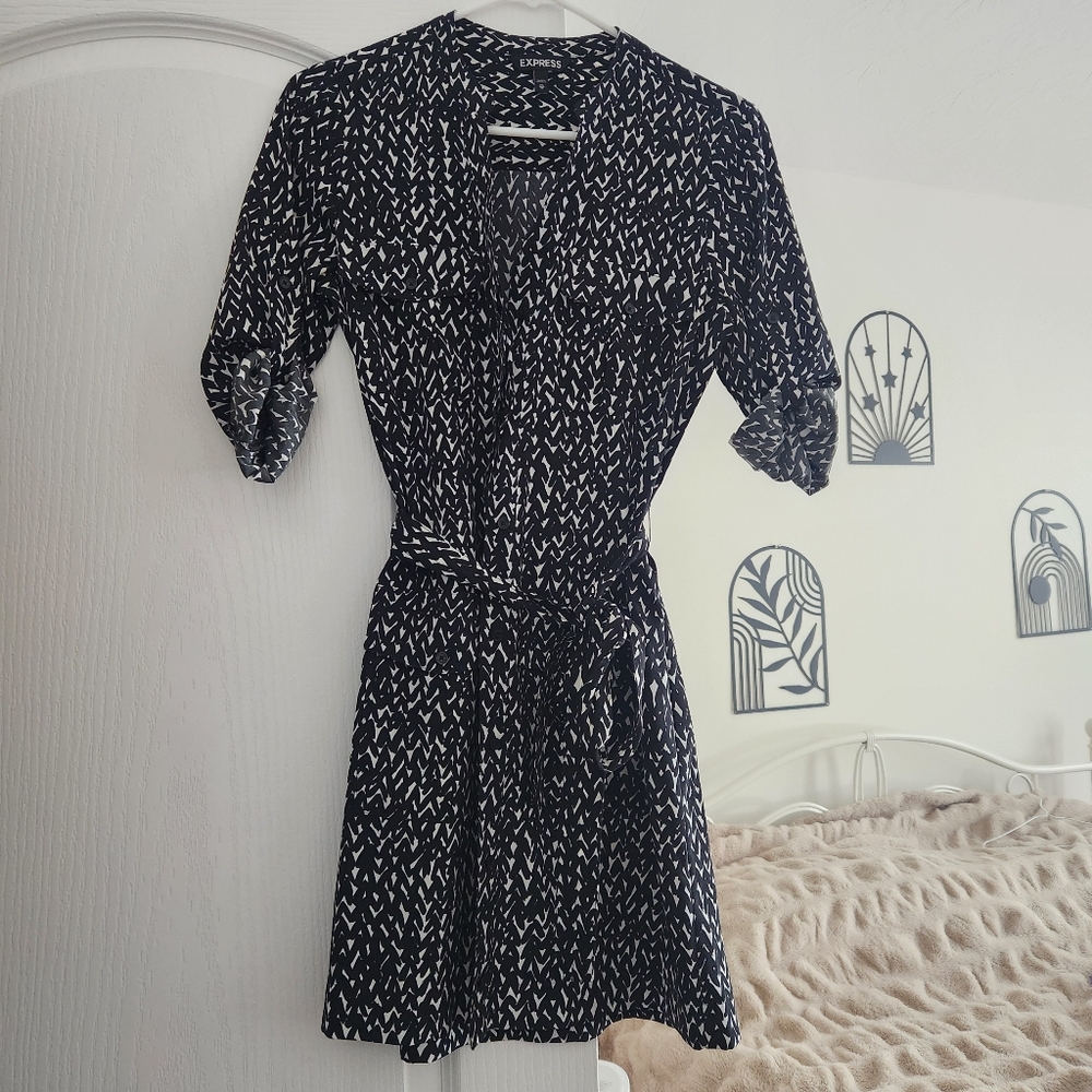 Express Shirt Dress Button Up XS